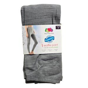 Fruit of the Loom Eversoft Waffle Thermal Pants Gray Women’s XXL (20) Snug Fit
